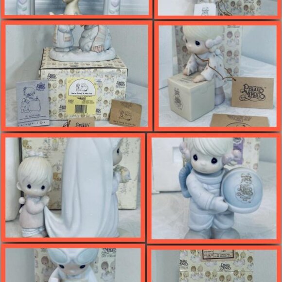 (9) VNTG PRECIOUS MOMENTS 1980's-1990's MINT BOXED W/TAGS & PAMPHLETS SOME NWT - Picture 1 of 15